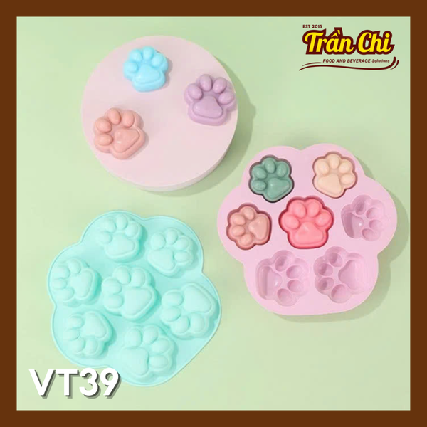 Khuôn silicone vỉ Bàn Chân Mèo 7c 3D nổi (VT39)