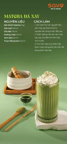 Bột Trà Xanh MATCHA SAVO Tea & Herbs - Gói 200gr