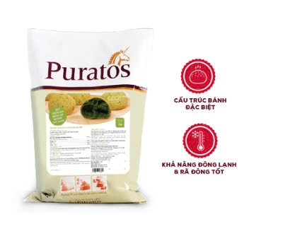 Bột trộn sẵn bánh mì MOCHI hương TRÀ XANH Puratos - Gói 1kg