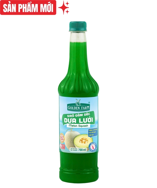 Siro ĐẬM ĐẶC Dưa Lưới Golden Farm - Chai 700ml