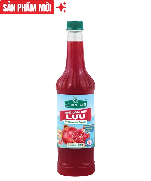 Siro ĐẬM ĐẶC Lựu Golden Farm - Chai 700ml