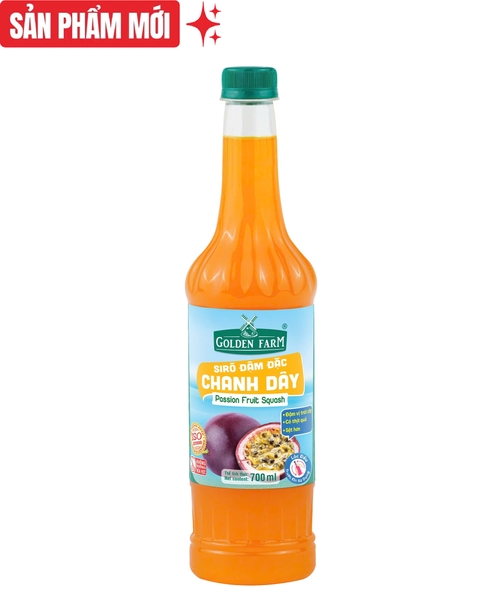 Siro ĐẬM ĐẶC Chanh Dây Golden Farm - Chai 700ml