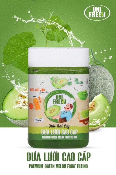 UniFresh M10 - Mứt Dưa Lưới cao cấp - Hủ 350gr