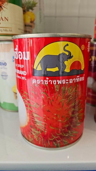 CHÔM CHÔM ngâm đóng lon Elephants and Sun Thái Lan - Lon 565gr
