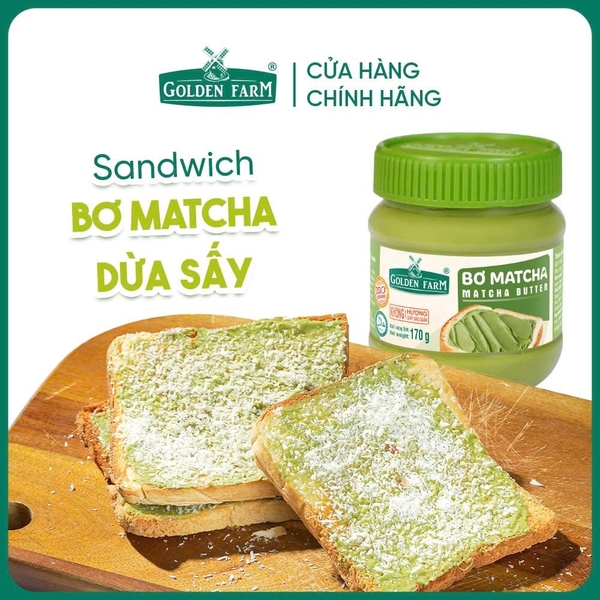 Bơ MATCHA Golden Farm - Hủ 340gr