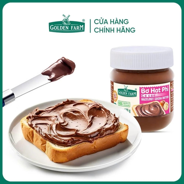 Bơ HẠT PHỈ Cacao Golden Farm - Hủ 340gr