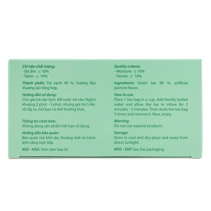 Trà LÀI (Jasmine Tea) túi lọc PHÚC LONG - HỘP (2gr x 25 túi)