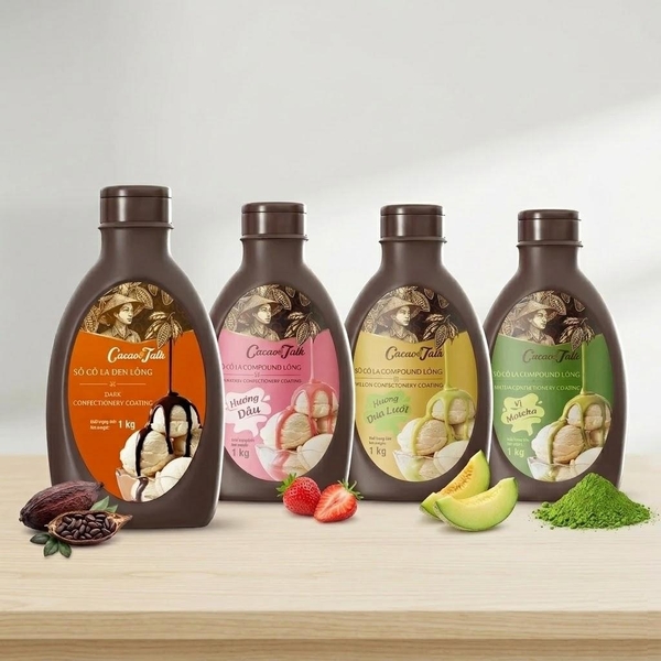 Socola Compound LỎNG Vị DƯA LƯỚI Cacao Talk - Chai 1kg
