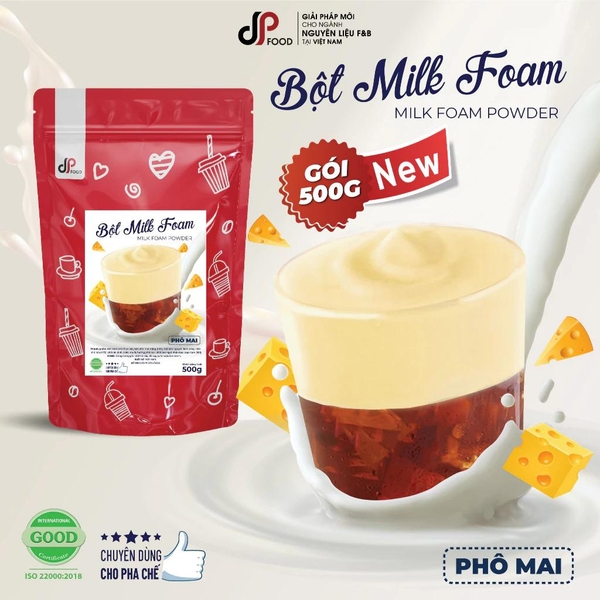Bột MILK FOAM Vị Phô Mai DPFOOD - Gói 500gr