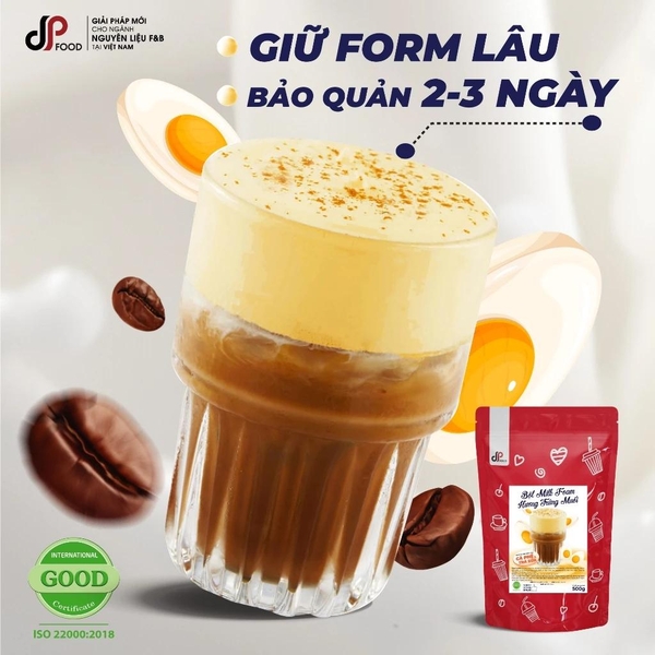 Bột MILK FOAM Vị Trứng Muối DPFOOD - Gói 500gr