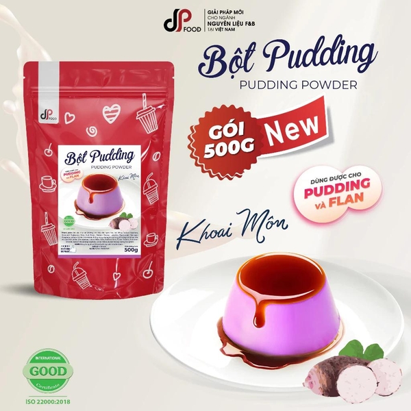 Bột PUDDING Vị Khoai Môn DPFOOD - Gói 500gr