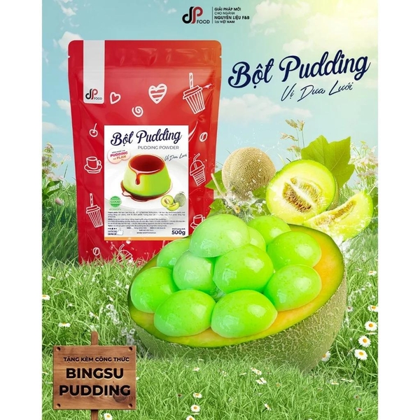 Bột PUDDING Vị Dưa Lưới DPFOOD - Gói 500gr
