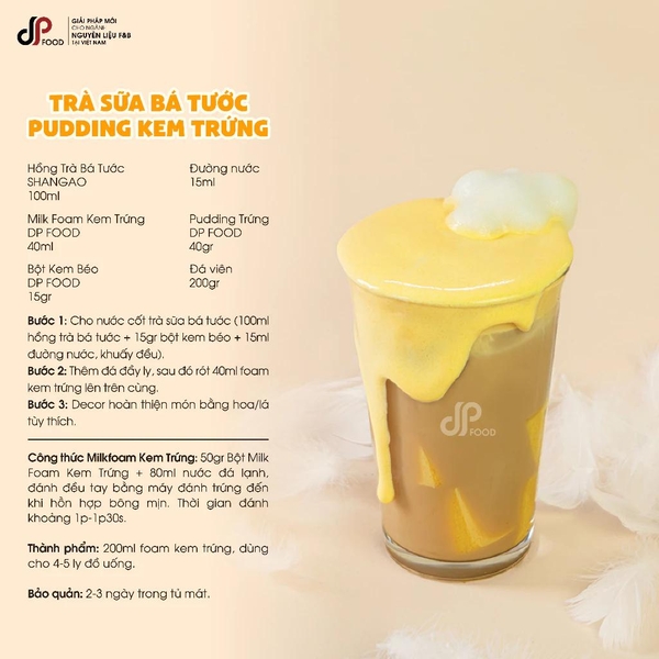 Bột MILK FOAM Vị Kem Trứng DPFOOD - Gói 500gr