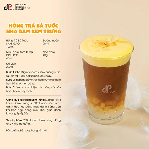 Bột MILK FOAM Vị Kem Trứng DPFOOD - Gói 500gr