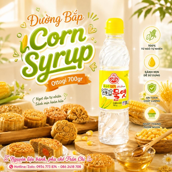 Sirô Bắp Corn Syrup Hàn Quốc OTTOGI Nắp Vàng - Chai 700gr