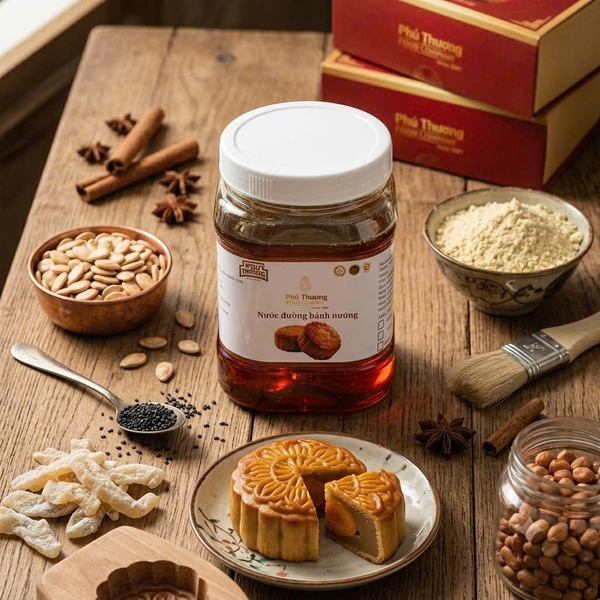 Nước Đường Bánh NƯỚNG Phú Thương FOOD - Hủ 1kg (24 hủ giảm 3k/1 hủ)