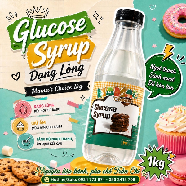 Glucose Syrup dạng LỎNG Mama's Choice  - Chai 1kg