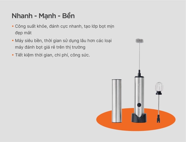 Máy Đánh Bọt Đa Năng 2 Đầu sạc Điện DC-201 UNIBLEND (KO BẢO HÀNH) (DC201)