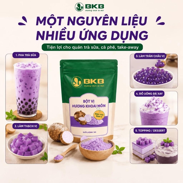Bột vị hương Khoai Môn BKB - Gói 1kg (Mua 10 gói giảm 3k/1 gói)