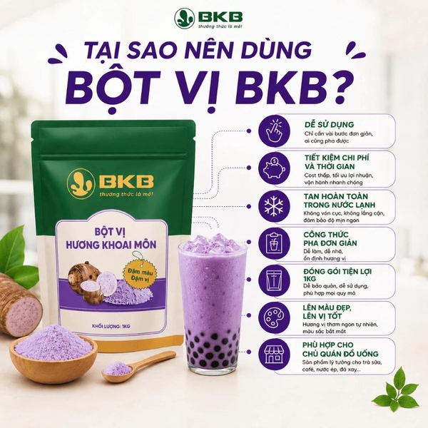 Bột vị hương Khoai Môn BKB - Gói 1kg (Mua 10 gói giảm 3k/1 gói)