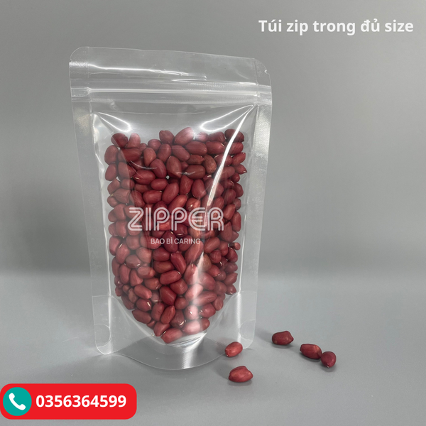 Túi zip trong đáy đứng đủ size