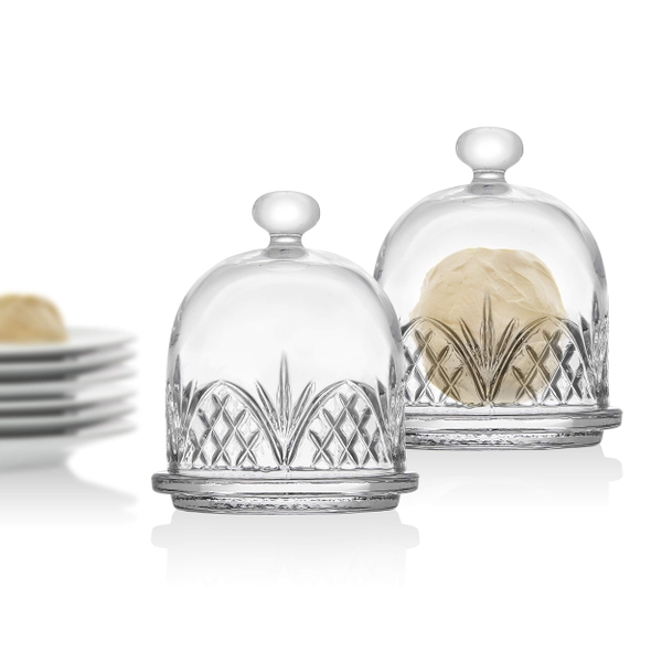 Set 2 hũ Godinger Mini Domes 25208 để bơ, bánh kem, hoa quả | Phương mart