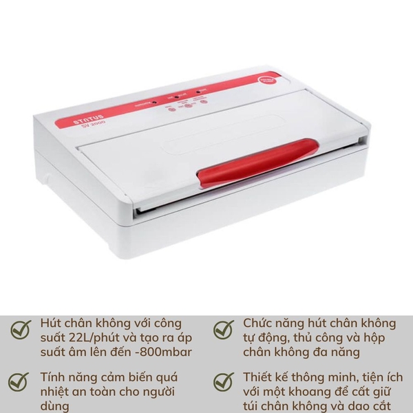 Máy Hút Chân Không Status 170300 SV 2000 Semi-professional Màu Trắng – 704624