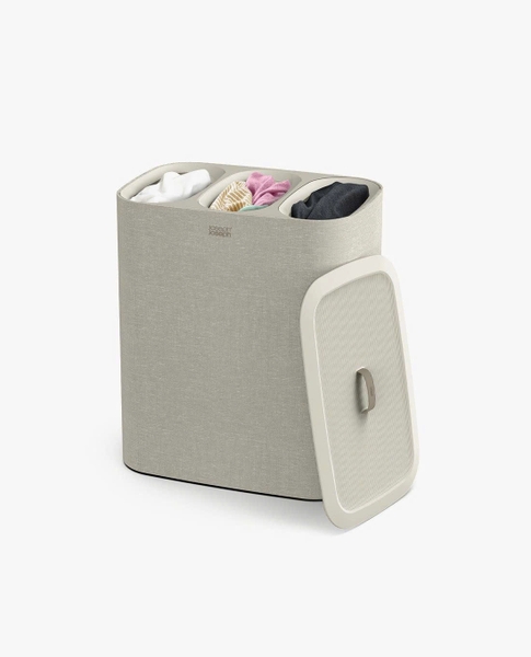 Thùng Đựng Đồ Giặt 3 Ngăn Joseph Joseph 50021 Tota Trio 90L Màu Kem