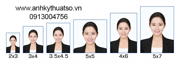Kích thước ảnh thẻ 2x3, 3x4, 4x6, 6x9, 9x12 chuẩn là bao nhiêu?