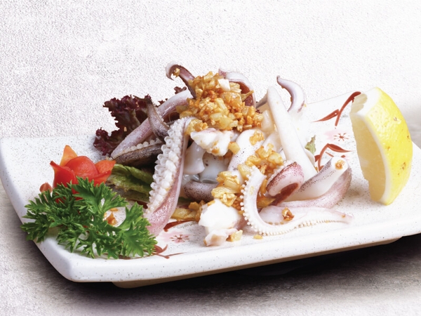 Mực hấp nước dừa