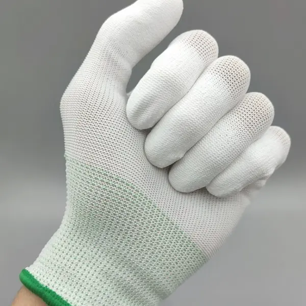 Lớp Nhựa PU của Găng tay Phủ PU đầu ngón màu trắng