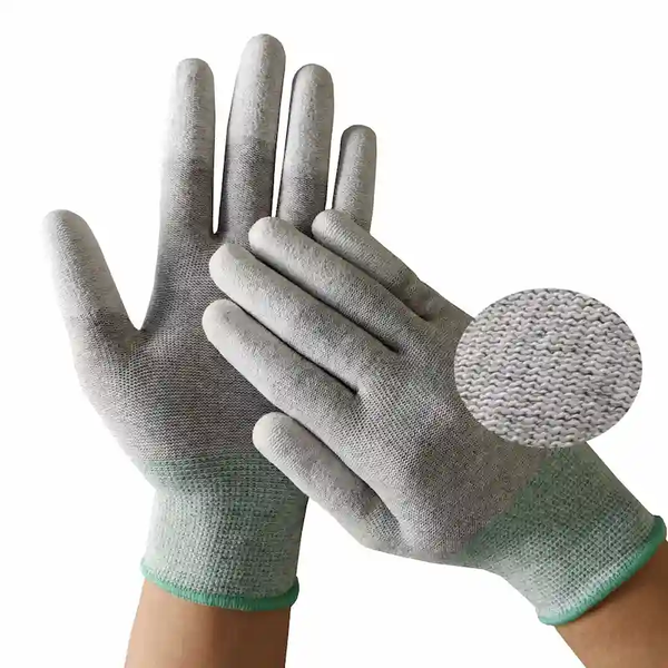 Găng tay Phủ PU cấu tạo sợi carbon chống tĩnh điện ESD