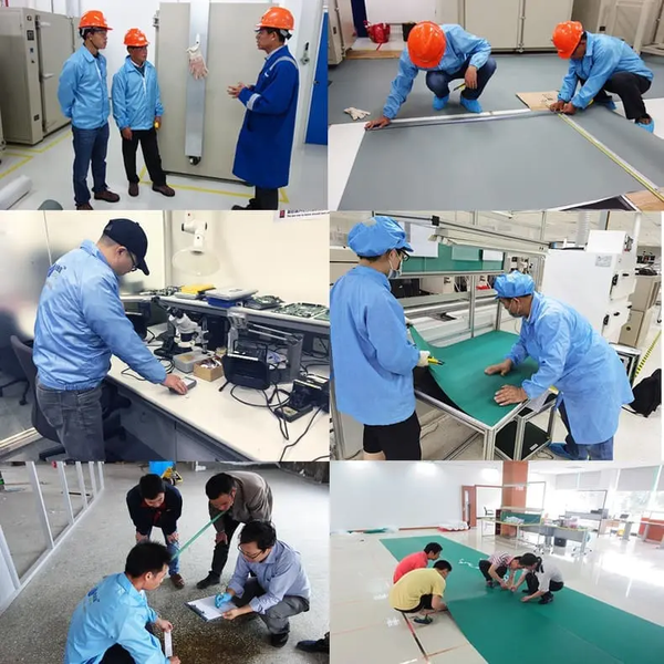 Hướng dẫn Quy trình dán thảm cao su chống tĩnh điện