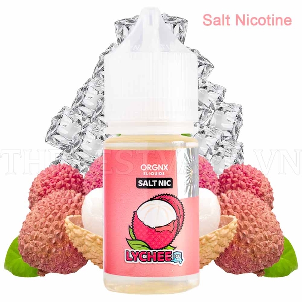 Tinh dầu vape mỹ saltnicotine Lychee ORGNXt 30ml thuốc lá shisha điện tử