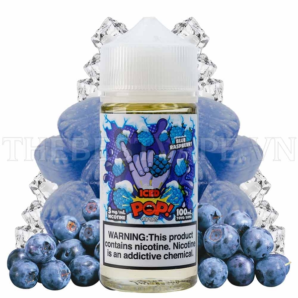 Bán tinh dầu vape mỹ thuốc lá shisha điện tử Iced Pop BlueRaspberry 100ml