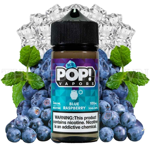 Tinh dầu vape mỹ Iced Pop BlueRaspberry 100ml thuốc lá shisha điện tử
