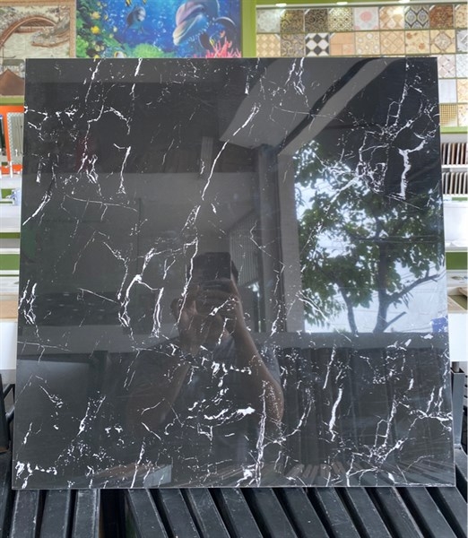 Gạch 60x60 6823 L1 đen vân trắng