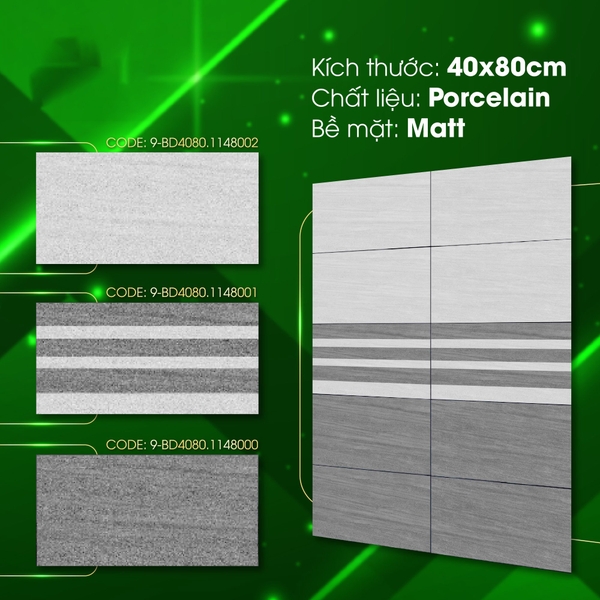 Gạch Ốp Tường 40x80 Đá Mờ Nhám 1148002