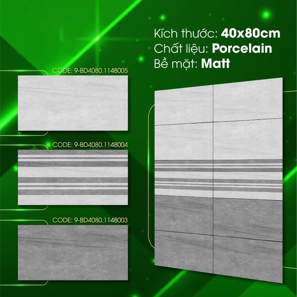 Gạch Ốp Tường 40x80 Đá Mờ Nhám 1148005