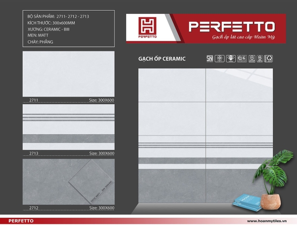 Gạch ốp tường 30x60 2711