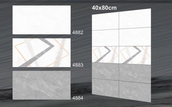 Gạch Ốp Tường 40x80 Men Bóng 4882
