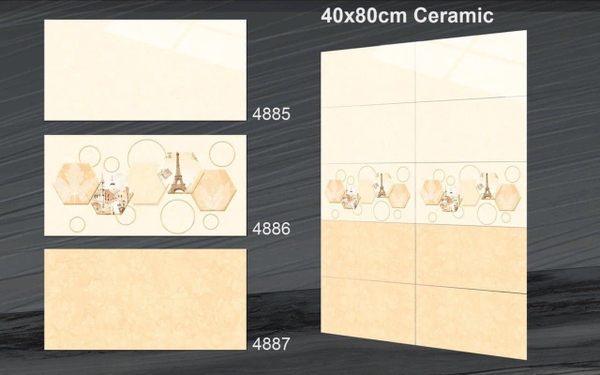 Gạch Ốp Tường 40x80 Men Bóng 4885