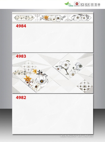 Gạch Ốp Tường 40x80 Men Bóng 4984
