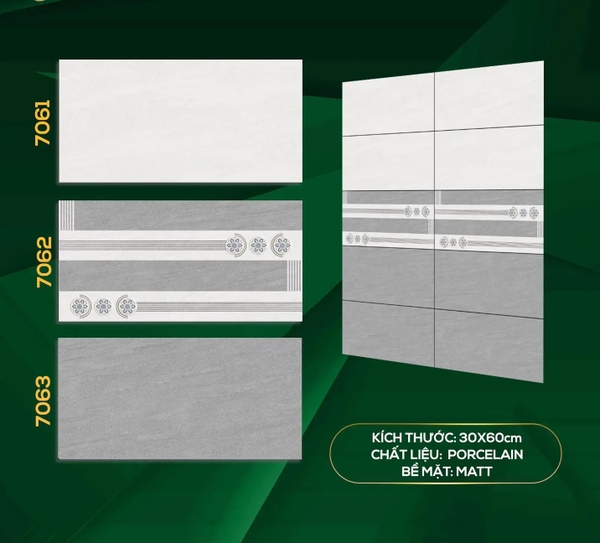 Gạch ốp tường 30x60 7061-7062-7063