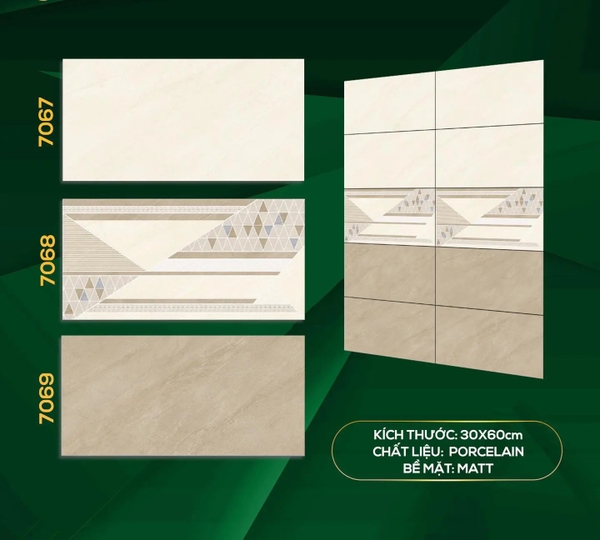 Gạch ốp tường 30x60 7067-7068-7069