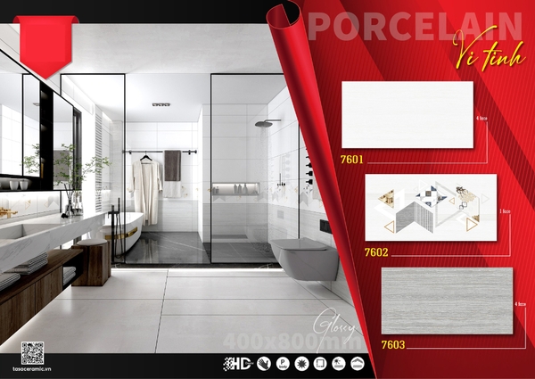 Gạch ốp tường 40x80 đá bóng 7601