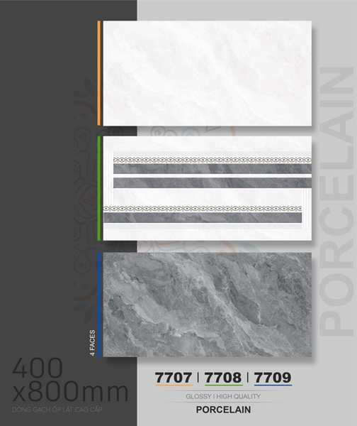 Gạch ốp tường 40x80 đá bóng 7707