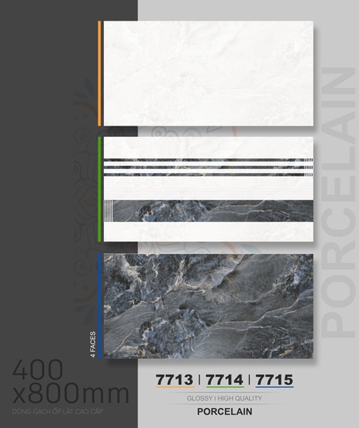 Gạch ốp tường 40x80 đá bóng 7713