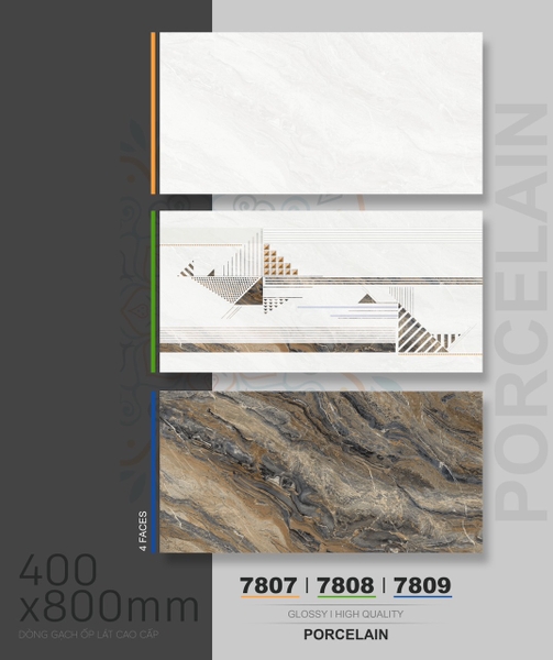 Gạch ốp tường 40x80 đá bóng 7807