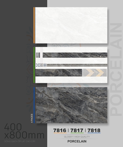 Gạch ốp tường 40x80 đá bóng 7816